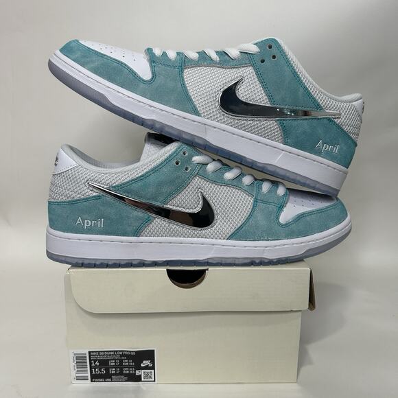 Nike SB Dunk Low Pro QS X April Skateboards “Tiffany” - Picture 1 of 8